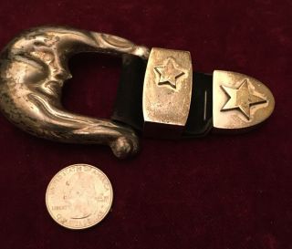 Vintage Mexican Sterling Silver 3 Piece Belt Buckle