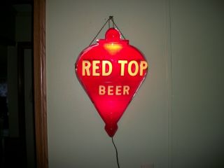 Vtg Red Top Brewing Co.  Electric " Red Top Beer " Sign /cincinnati Ohio