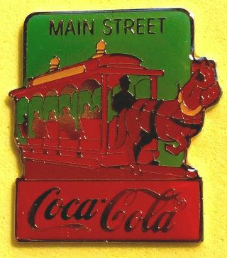 Disney Wdw 1986 Cast 15th Anniversary Coca - Cola Main Street Trolley Le 1000 Pin
