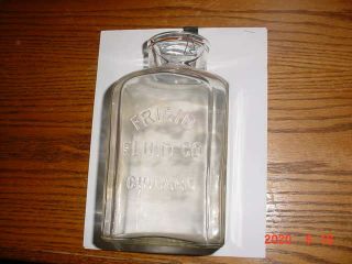 Large Vintage 64 Ounce Frigid Embalming Fluid Bottle Chicago