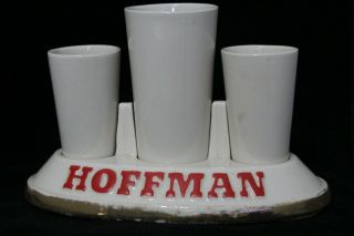VINTAGE 1934/1946 DECO HOFFMAN CERAMIC BEER FOAM SCRAPER HOLDER EXTREMELY RARE 3
