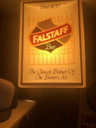 Very Rare Falstaff Beer Lit Collectible Sign
