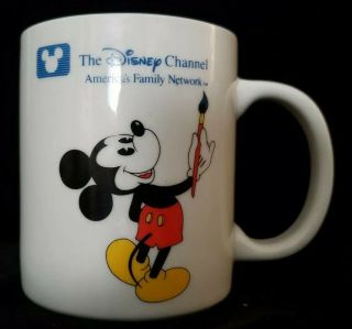 The Disney Channel Coffee Mug Mickey Mouse Painting Ceramic Cup Americas Network