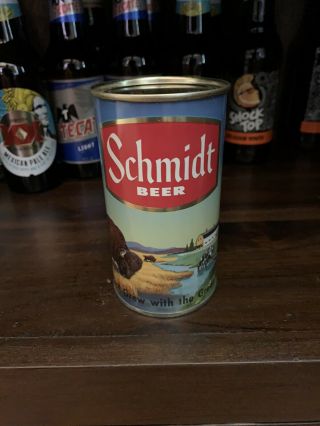 Schmidt Buffalo Flat Top Beer Can - Associated Dba Js - St.  Paul Mn