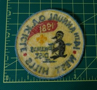 Vtg BSA Boy Scouts Patch 14th Annual OA Icicle West Hills Pwamas Iron On 2