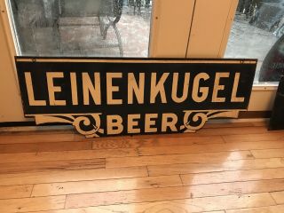 Large Leinenkugel Beer Double Sided Porcelain Sign