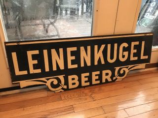 Large Leinenkugel Beer Double Sided Porcelain Sign 2