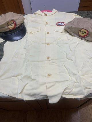 Vintage Gunther Beer Delivery Uniform Hat Shirt 1950s 60s Cap Early