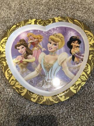 Disney Princess Heart Shaped Kids Plate