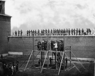 Lincoln Assassination Conspirators Hanging Gallows 1865 8x10 Us Civil War Photo