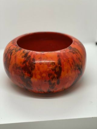 Mid Century Modern California Pottery Planter Retro Orange