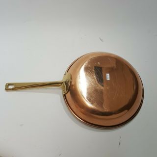 Copper Set of 3 Solid Copper Crepe Pans Made in Korea Brass Handle Vintage 3