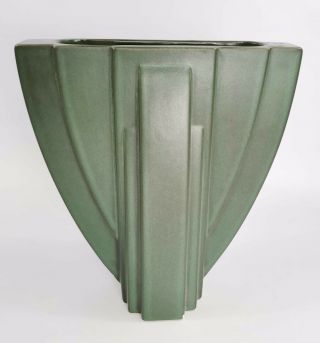 Claude Dumas Matte Green Vase Pottery Made In France