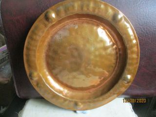 Arts And Crafts Copper Charger Lombard England C1930