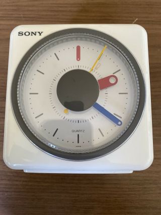 Vintage Sony Icf - A10w Radio/melody Quartz Alarm Clock Japan