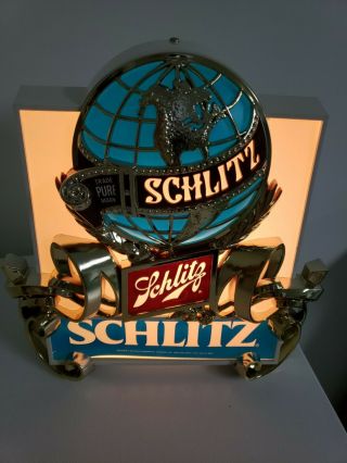 Vintage Schlitz Light Beer Bar Sign - 1977