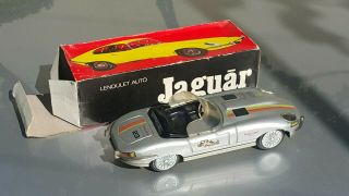 Vintage Jaguar Lemezaru Gyar E Type 1966 Tin Toy Car Friction 1:18 Box