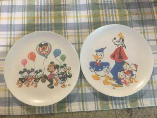Mickey Mouse Club Melamine Plate Donald Duck,  Huey,  Dewey And Louie Walt Disney