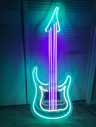 Vintage Neon Guitar Light Sign