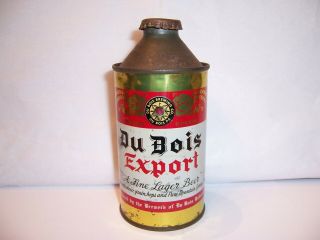 Du Bois Export Cone Top Beer Can W/bottle Cap Brewed In Du Bois,  Pa