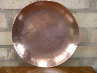 Arts And Crafts Hand Beaten 11 " Copper Bowl Marked Cb Handcrafted