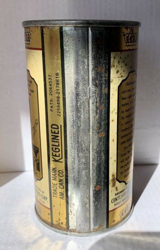 Old Crown Flat Top Beer Can OI Centlivre Fort Wayne Indiana B/O 3