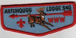 Oa Lodge 540 Ahtuhquog S9a Flap Red Bdr.  Potomac Md [mobx4 - 3j]