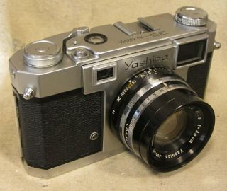 Vintage Yashica 35 Rangefinder Film Camera With 45mm 4.  5cm F1.  9 Lens