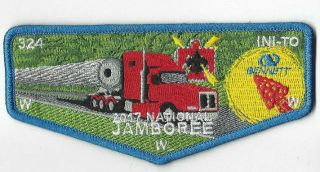 2017 National Jamboree Oa Lodge 324 Ini - To Flap Blue Border (oanj223)