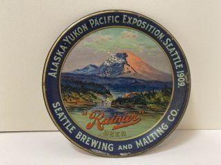 Rainier Beer Tip Tray 1909 Alaska Yukon Pacific Exposition Seattle Apye Litho