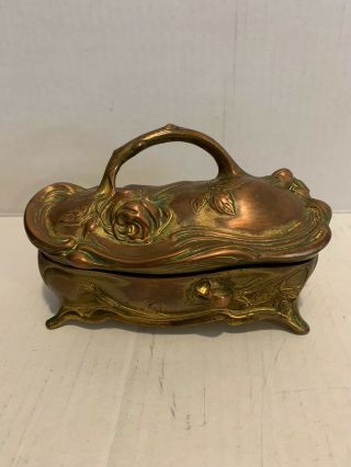 Antique 1910 W.  B.  Mfg.  Co Art Nouveau Jewelry Casket Trinket Box