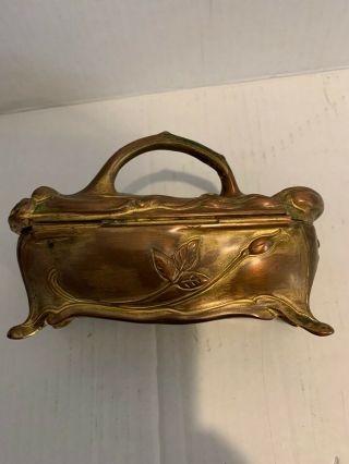 Antique 1910 W.  B.  Mfg.  Co Art Nouveau Jewelry Casket Trinket Box 3