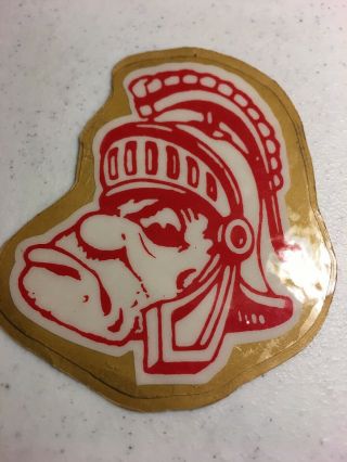 Vintage Window Decal Sticker MSU Michigan State University Spartans Sparty ? 3