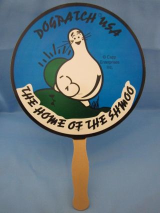 1968 Dogpatch Usa - Hand Held Fan Souvenir - The Home Of The Shmoo & Lil Abner