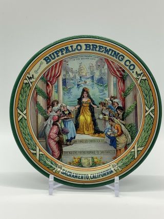 Buffalo Brewing Co Sacramento Ca Tip Tray Litho 1915 San Francisco Exposition