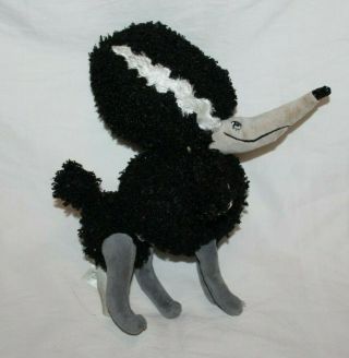 Disney Frankenweenie Persephone Plush Toy Stuffed Animal Tim Burton Poodle Black