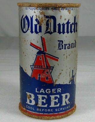 Old Dutch Beer Opening Instruction Oi Flat Top Can Brooklyn York 105 - 35 Bo