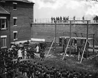 8x10 Photo: Hanged Bodies Of The Lincoln Conspirators After Execution - 1865