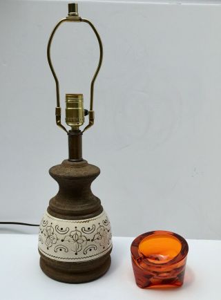 Vintage Bitossi Italian Ceramic Art Pottery Lamp Mid Century Modern Italy 2