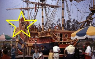 Disneyland 1956 Color Slide Chicken Of The Sea Pirate Ship Fantasyland Disney 9