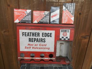 Vintage Advertising Bowes Seal Fast Tire Repair Hanging Cabinet - All Patches