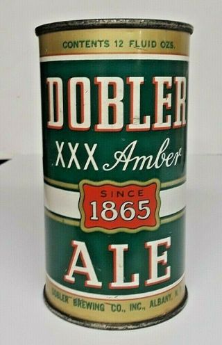 Dobler Ale 12 Oz Flat Top Can Xxx Amber Dobler Brewing Albany,  Ny.  Bottom Opened