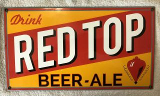 Red Top Beer Porcelain Sign