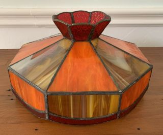 12 " Vintage Tiffany Style Hanging Light Lamp Shade Stained Glass Ceiling Fixture
