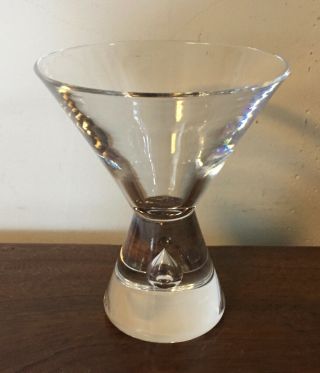 Vintage Steuben Crystal Martini Glass Tear Drop Base Mcm Mid Century 1950 
