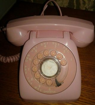 Vintage 1960’s Automatic Electric Pink Rotary Telephone - - No Plug - -