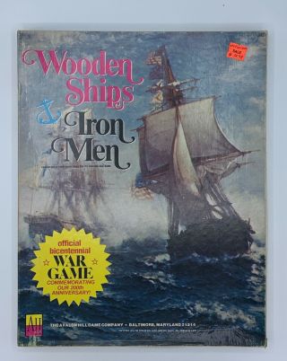 Vintage Unpunched 1975 Avalon Hill Board Game " Wooden Ships & Iron Men "