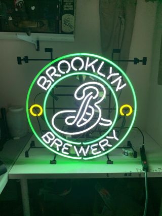 Brooklyn Beer Brewery Neon Light Up Sign Sign Bar Game Room Man Cave Rare Ny