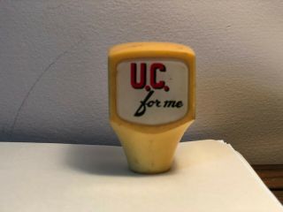 Utica Club,  Utica NY 1950 ' s Yellow Bakalite Beer Tap Knob 2