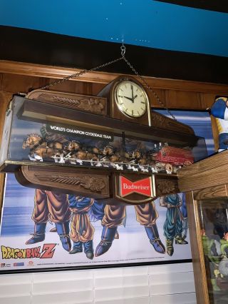 Vintage Budweiser Bar Clock - World Champion Clydesdale Team